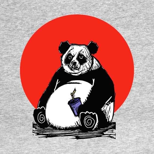 Soda Drinking Panda by LiquoriceLino